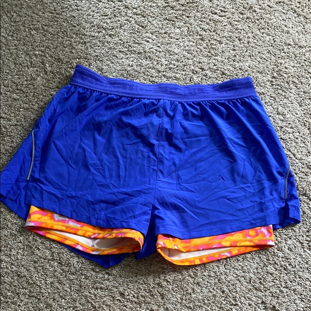 Blue and Orange Athletic Shorts